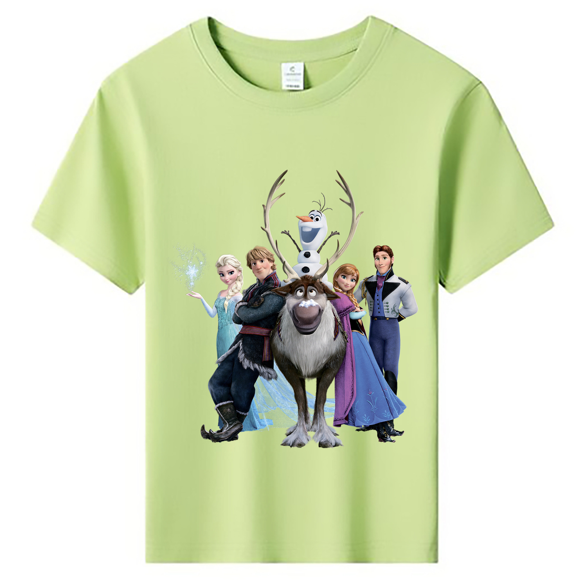 （画像用） アナと雪の女王 アンナ エルサ Frozen Anna Elsa 綿100％キッズTシャツ（フロントプリント）